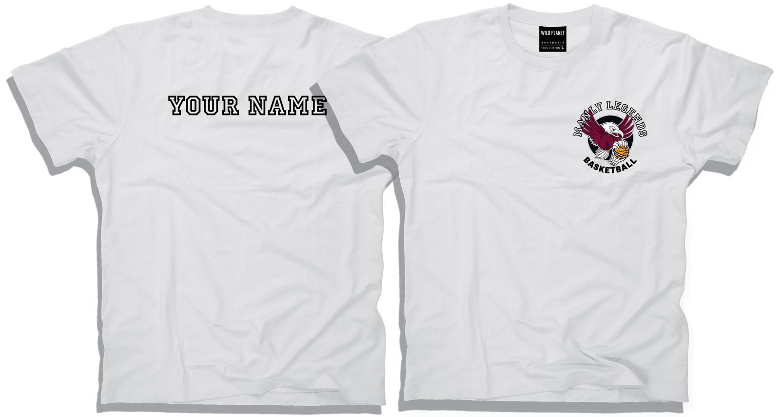 Manly Legends Basketball T-Shirt - WILDPLANET
